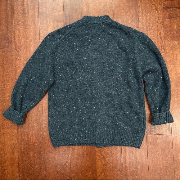 Zara Kid's Wool and Alpaca Blend, Marled Blue Cardigan Sweater, Size 11/12, NWT - Picture 3 of 12